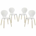 East End Imports Path Dining Chair - White, 4PK EEI-1369-WHI